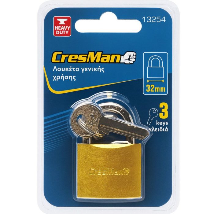 Λουκέτο Cresman σιδερένιο χρυσό 38mm - Image 1