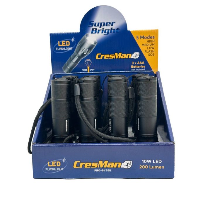 Φακός αλουμινίου Cresman ρυθμιζόμενη δέσμη q5 10W 200lm zoom - Image 1